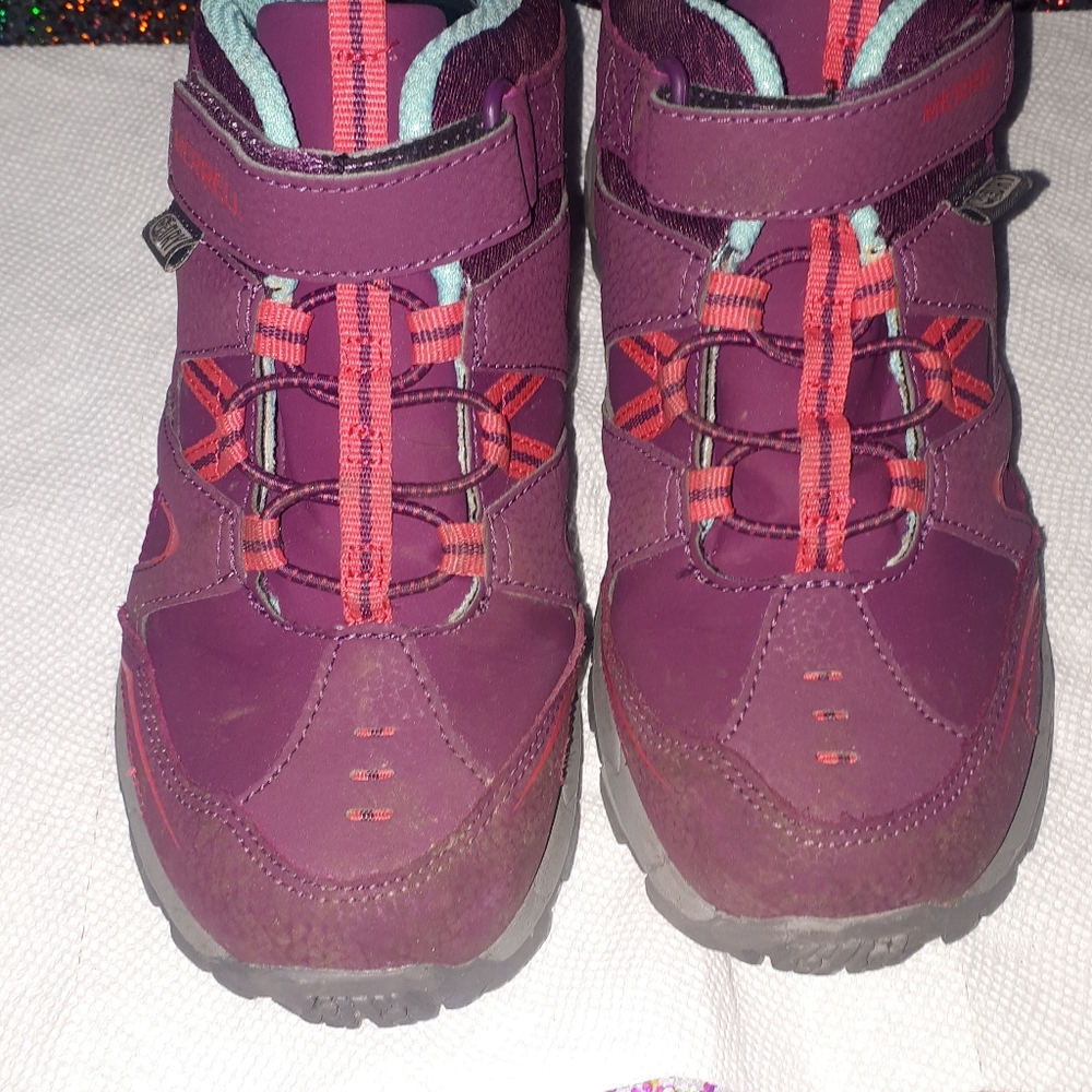 Merrell water resistant hikers.